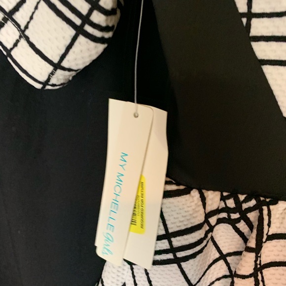 My Michelle Girls Black and White Dress Size 10 - Picture 4 of 8